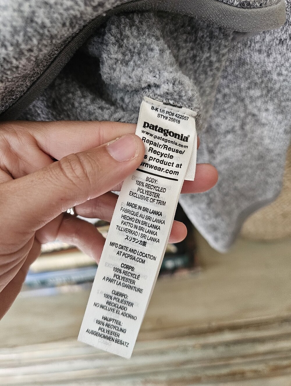 Patagonia Half Zip Fleece Heather Gray Better Sweater - Picture 7 of 12